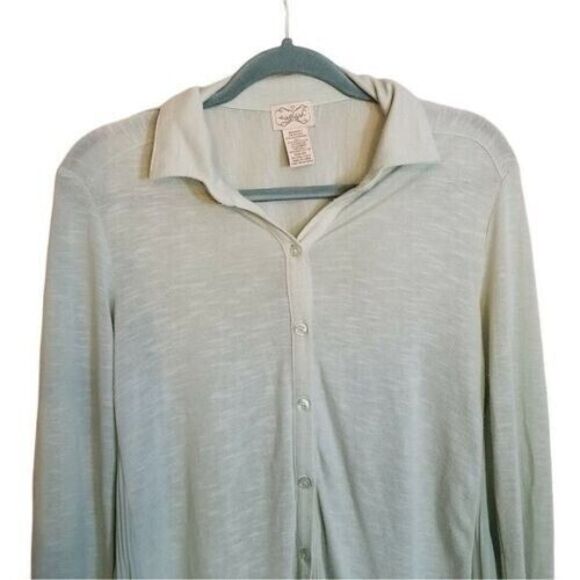 Eye Lash Couture Womens Sz XS Mint Green Solid Long Sleeve Cardigan Sweater - Picture 8 of 9